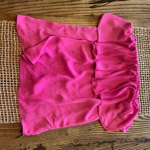 Pink flowy tube top